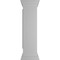 Ekena Millwork 12"W x 48"H Corner Newel Post with Panel, Flat Capital & Base Trim (Installation kit included) NWL12X48CPF0B0 - alternate 8